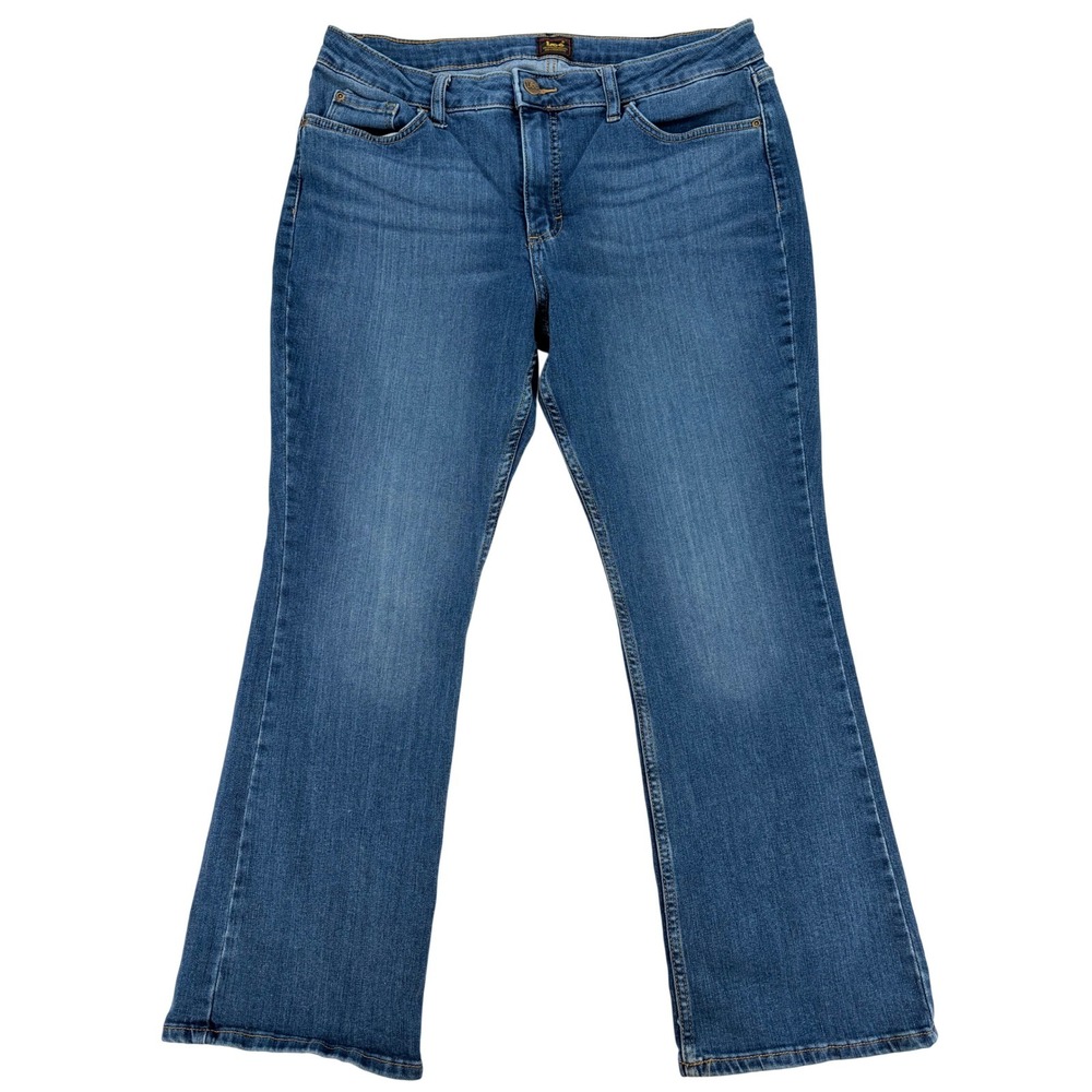 Lee Bootcut Jeans Womens Medium Wash Stretch Denim Pants Y2K